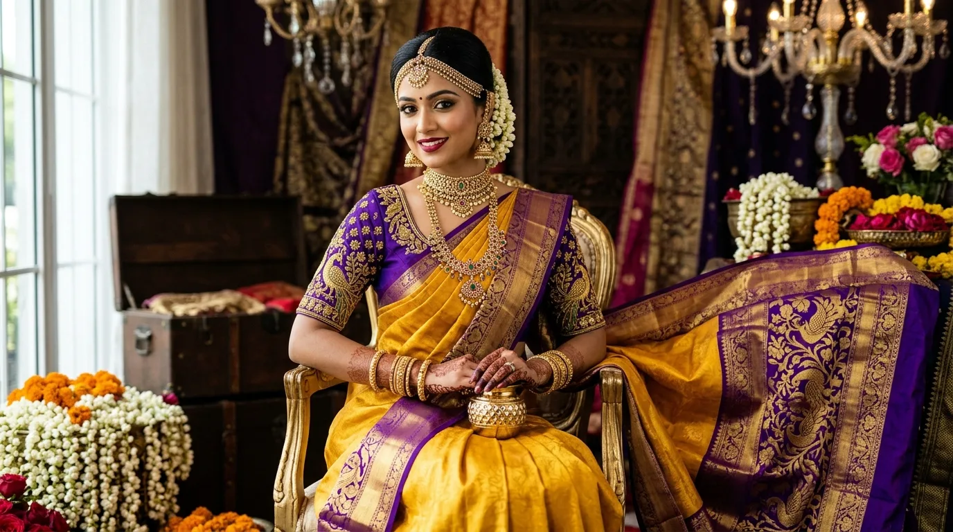 Top 15 Bridal Blouse Color Contrast Combinations