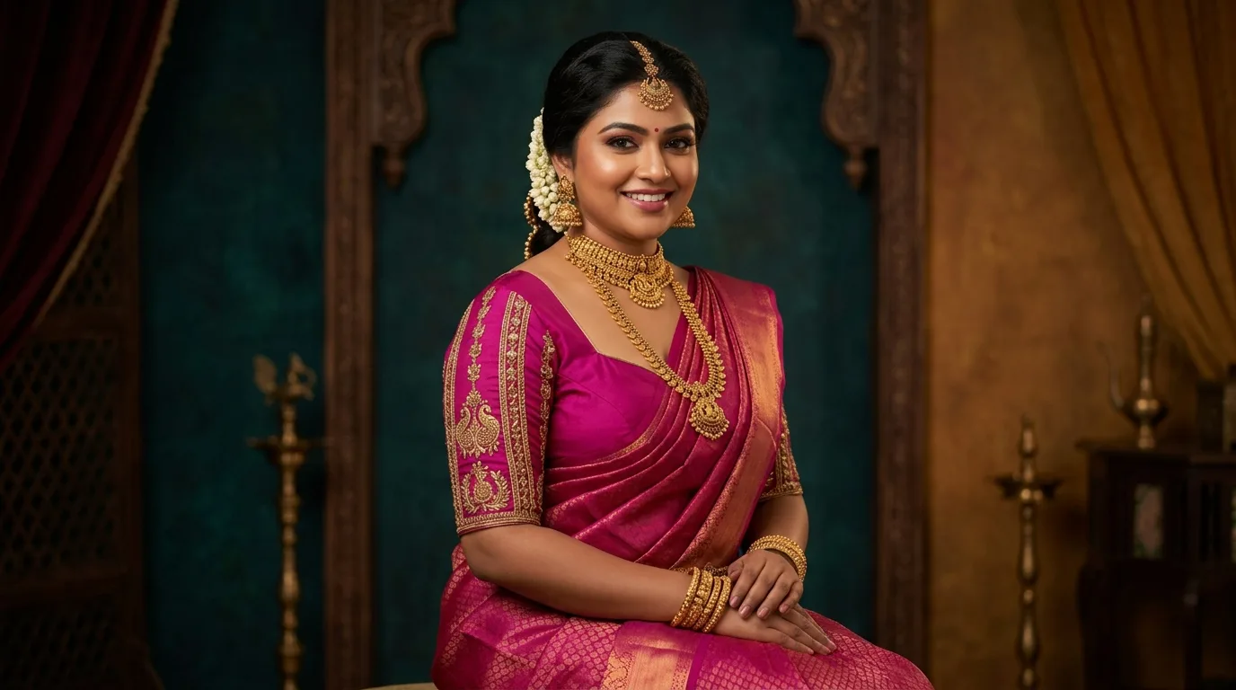 Flattering Saree Blouse Fitting for Plus Size